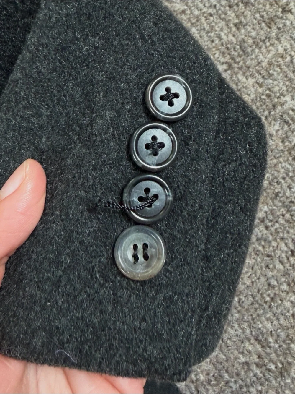 Vintage Hart Schaffner & Marx Grey Long Wool Overcoat Men’s Large Winter Coat